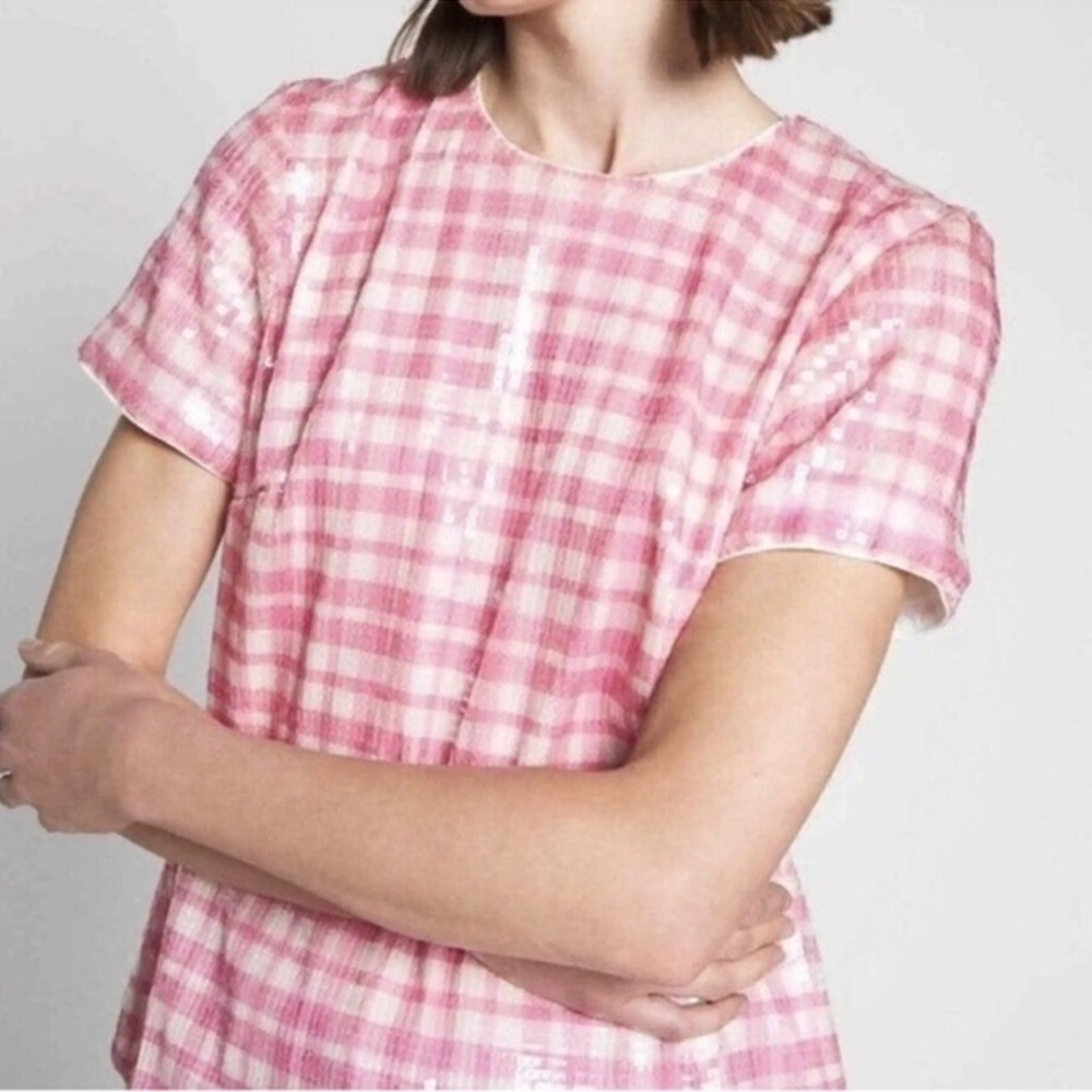 J. Crew Pink Plaid Women's Top - Picture 3 of 8